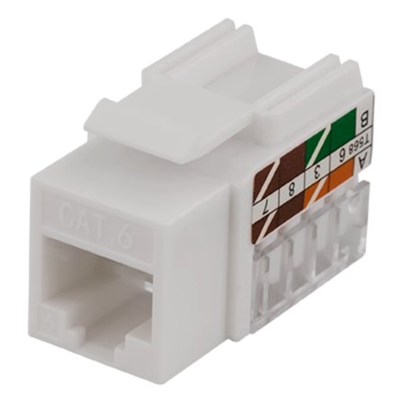 UTP CAT6 Keystone connector, 90 degree, "Tool-free"