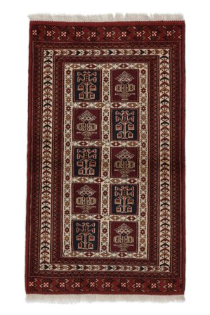 Turkaman Vloerkleed Oosters Zwart/Bruin (Wol, Perzië/Iran)