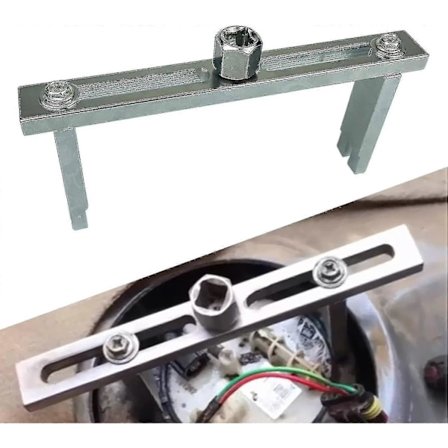 Verktøy for fjerning av drivstoffpumpe, skiftenøkkel for drivstoffpumpemodul, reparasjonssett for drivstofftank, 3/8" til 1/2" justerbar 