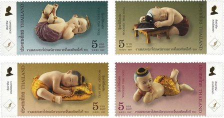 Thailand 2007 - Kunst Børne Statuer - Postfrisk sæt 4v
