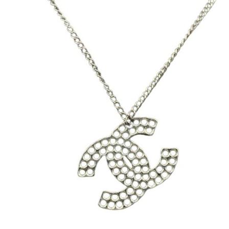 Chanel Vintage Pre-owned Metal necklaces grå, Dam Vintage Smycken, Dam, Storlek: ONE SIZE