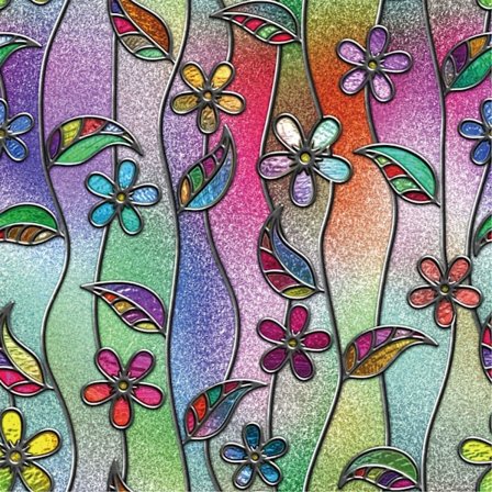 Vindusfilm Personvern Vinyl Frosted Vindusfilm Limfri Farget Glass Vindusfilm Flyttbar Blomstermønster Elektrostatisk Klamrefilm 45X 200 cm