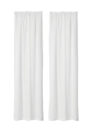 Åhléns Home Gardin STRIPE 140x250 cm, 2-pack Gardiner Vit ONESIZE