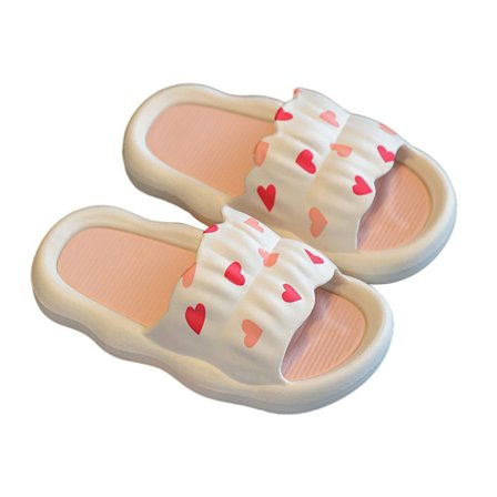 Barne tøfler jente gutt pute skli sandaler barn snø hvit KLB