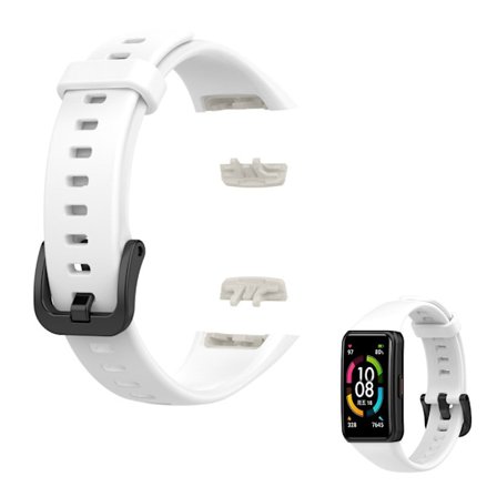 Honor Band 6 silicone watch band - White
