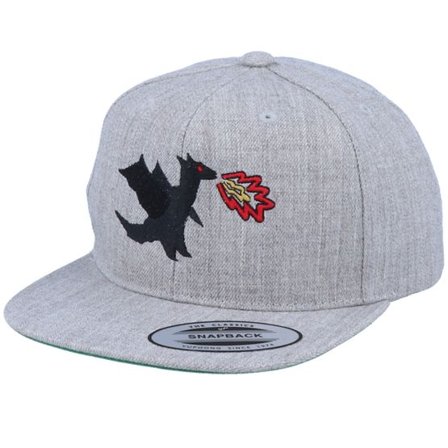 Kiddo Cap - Grå snapback Keps - Kids Dragonfire Grey Snapback @ Hatstore