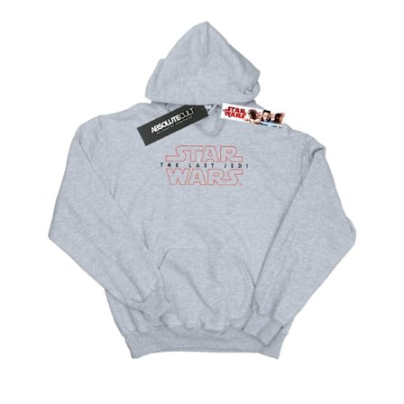 Star Wars Dam/Kvinnor The Last Jedi Logotyp Hoodie S Heather Grå