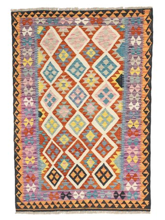 130X189 Koberec Orientální Kelim Afghán Old Style Tmavě Šedá/Béžová (Vlna, Afghánistán)