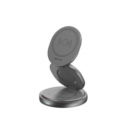 Forever 3-in-1 Trådlös Laddare 15W Magnetisk Universell - Grå