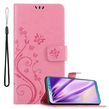 Coque pour Samsung Galaxy A6s Housse en ROSE FLORAL Etui Case Cover Protection Floral Portefeuille Wallet