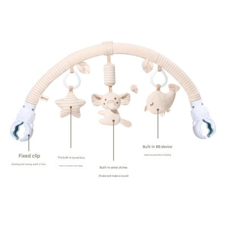 Ekologisk bomull baby mobil spjälsängs clip spädbarn bil clip hängande vindspel hänge leksak