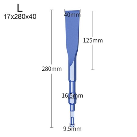 Iskuporan terä uralla 17X280X40 L