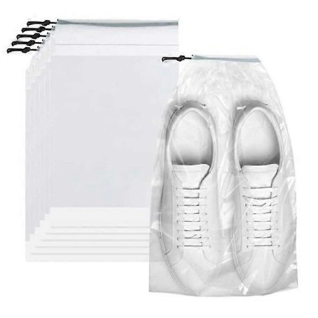 5-pak Opbevaringspose til Rejse Skotaske Opbevaring til Sko transparent ZMM