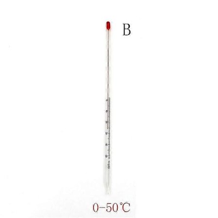 Glas Celsius termometer 0 grader till 50/100 grader 200mm Laboratorieglas