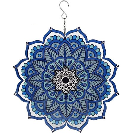 Tuulikello Mandala 30cm - 3D Ruostumattomasta Teräksestä Valmistetut Puutarhakoristeet
