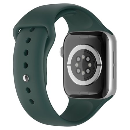 Apple Watch 38/40/41/42 mm Silikon Armband (S/M) Mörk Grön