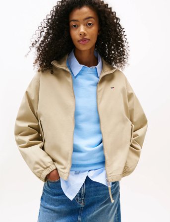 Tommy Jeans Tjw Reg Zip Cotton Jacket Ext - Beige - XL