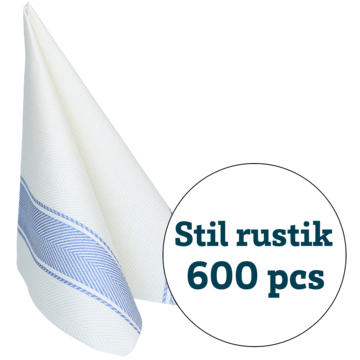SERVIETT STIL RUSTIK BLÅ 40X40