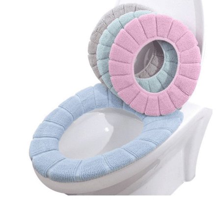 Mjuk toalettsitskudde - 4-pack - Elastiskt och tvättbart tyg - Tjock och varm - Återanvändbar - Tvättbar