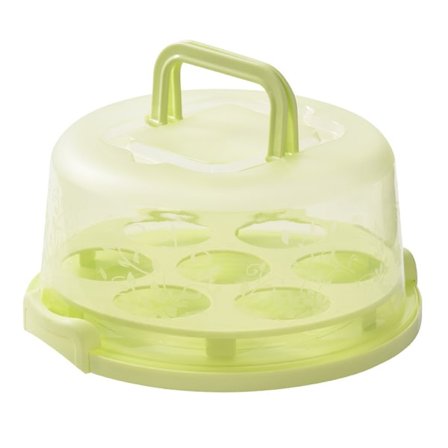 Tårtkartong med transparent lock, bärbara handtag, lufttät tårtförvaring för tårtor, muffins, cheesecakes, brownies, snacks med indelningar för enkel 