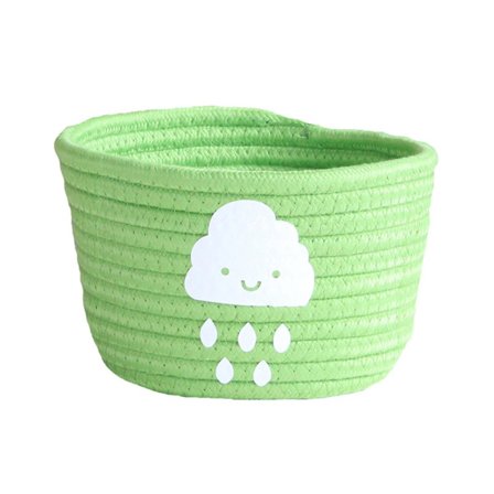 Søt Vevd Oppbevaringskurv Leke- og Skrivebordsorganisator Diverse Oppbevaringsboks