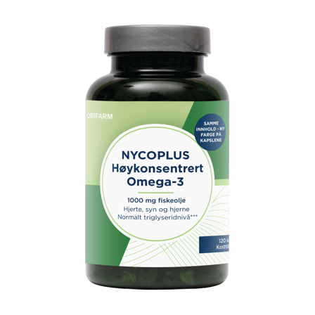 Nycoplus Høykonsentrert Omega-3, 1000 mg, 120 kapsler