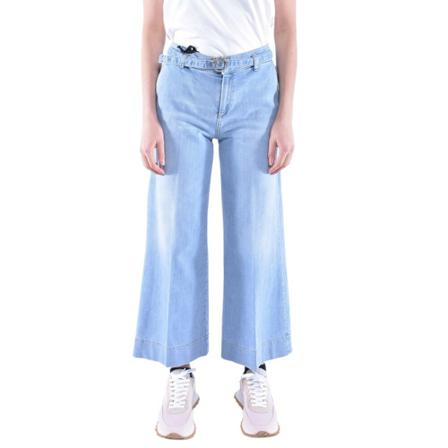 Pinko, Wide Jeans Blauw, Dames, Maat:W28,stof