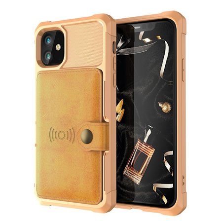 iPhone 12 - Praktiskt Genomtänkt Skal med Korthållare