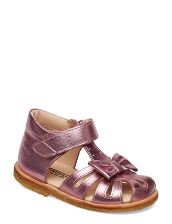 Sandals - Flat - Closed Toe - Shoes Summer Shoes Sandals Lyserød ANGULUS