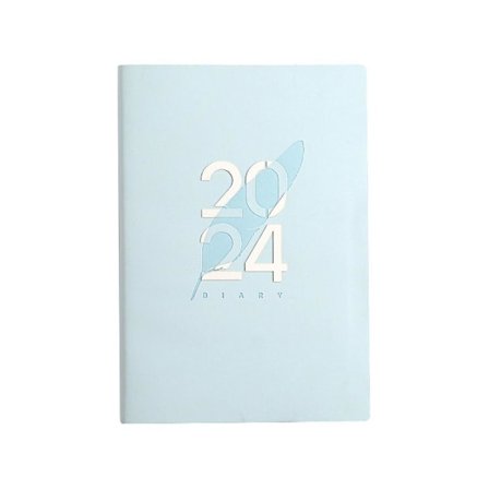 2024 Dagbok A5 Dagbok A5 Daglig Planlegger Notatbok for Julegave Bursdagsgave Dagbøker for 2024 Blå