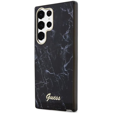 Guess GUHCS23LPCUMAK S23 Ultra S918 sort/sort hardcase Marmor