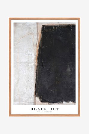 Malerifabrikken - Taulu Black out, Tammikehys - Musta - Taulut - - Homeroom