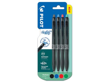 PILOT Gelpenna Frixion Ball Plus 0,7mm 4/fp - Lyreco - Kontorsmaterial - Pennor - Gelpennor raderbara