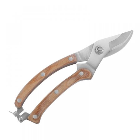 Beskjæringssaks med treskaft, hagesakssett, plantesaks, hagesaks, håndsaks, tresaks, klippersaks 20,5*4,5 cm brun