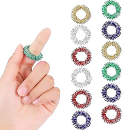 Th Acupressure Ring Spiky Sensory Finger Rings Massage Rings