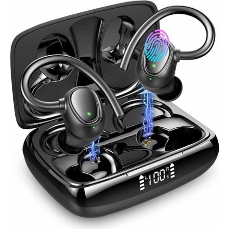 Bluetooth 5.3, Kaksi Mikrofonia, Melunvaimennus Langattomat Kuulokkeet, IP7 Vedenkest v