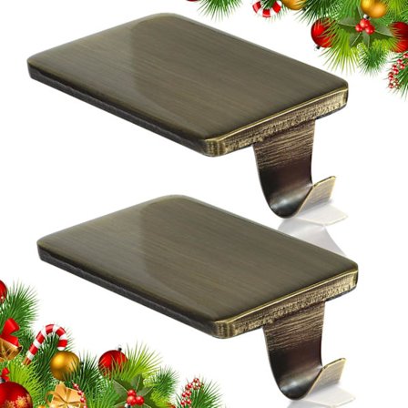 Julesokkestativ sæt (2 stk.), bronze sokkekroge, egnet til pejse, bordplader, hylder og andre juledekorationer.