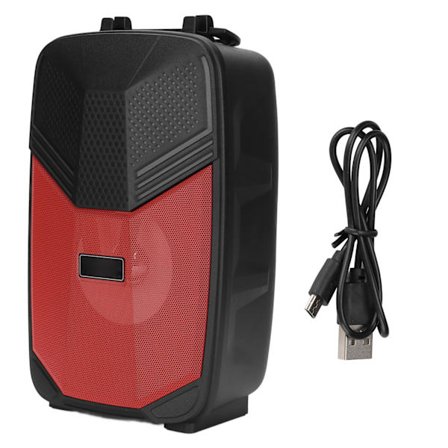 4-tums bärbar karaokehögtalare med LED-lampor subwoofer för utomhusdans