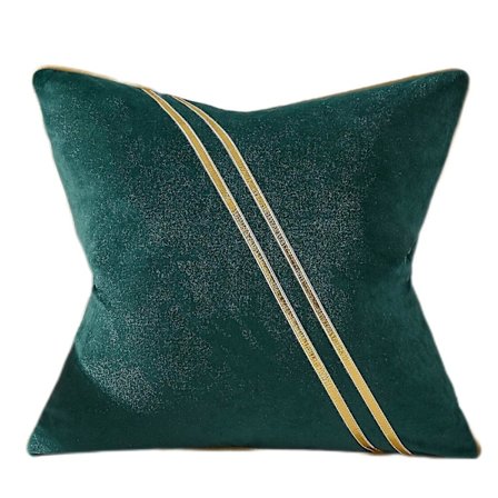 18 x 18 tuuman kultainen nahka-raidallinen samettisen tyynynpäällinen, ylellinen moderni heittotyynynpäällinen, koristetyyny sohvalle