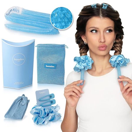 Hair Gelcurler Express Curl Kit - Snabbverkande låg värme hår curler för vackra skada fria lockar - Långt hår wrap curler - Alternativ till Heatless C