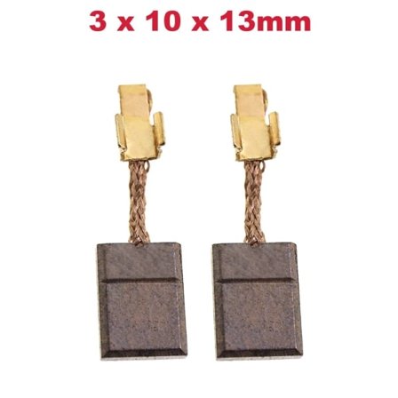 2x hiiliharjamoottorin hiilet 3x10x13mm Makita poraruuvinvääntimeen BDF440 BDF441 BDF442 BDF444 BDF446 BDF448 BDF450 BDF451 BDF452 BDF454 BDF456 CB440