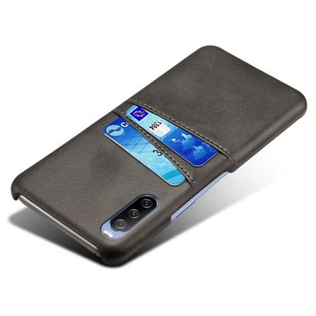 Xperia 10 Ii Stötdämpande Korthållare Retro V2 Svart