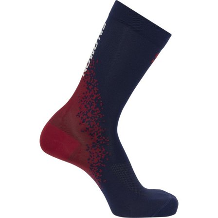 Salomon - Sokker unisex Grvl Crew - Deep Blue / Haute Red