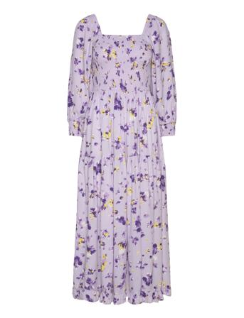 Yasfenny 3/4 Long Dress S. Maxikjole Festkjole Lilla YAS*Betinget Tilbud