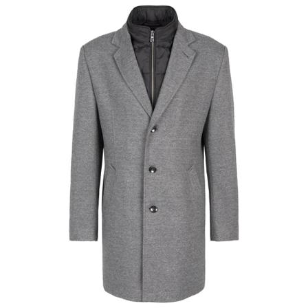 Bugatti, Single-Breasted Coats Grijs, Heren, Maat:XL