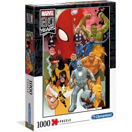 Clementoni Marvel 80 Years-1000pc Puzzle Pussel Multifärg