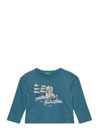 United Colors of Benetton T-Shirt L/S - Blue - 104