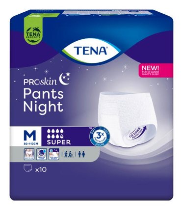 Tena Pants Night Super bleiebukse M 10 stk