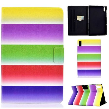 För Lenovo Tab M9 TB-310FU A3 Mönstertryck Ställfodral PU Läder Kortplats Tablet Skydd