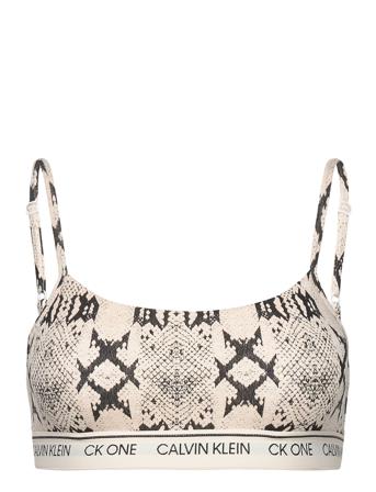 Unlined Bralette Lingerie Bras & Tops Soft Bras Tank Top Bras Creme Calvin Klein